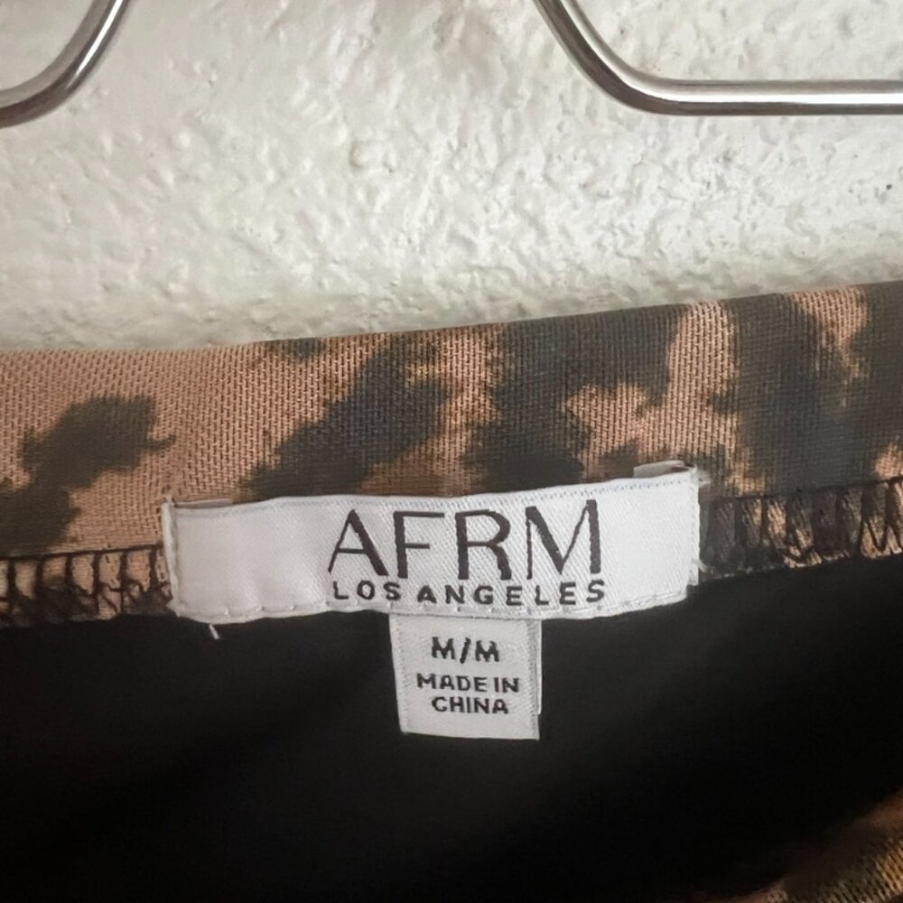 Afrm Leopard Print Mesh Midi Skirt - image 3